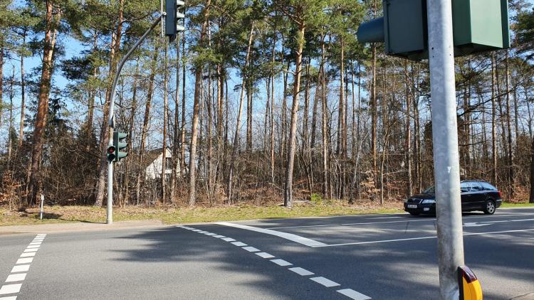 B 214 Kreuzung Wiesenweg